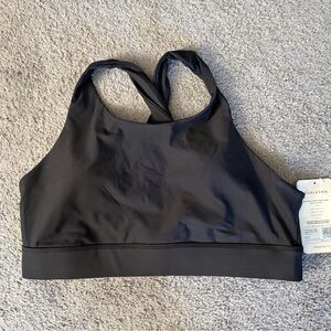 NWT Fabletics Women's Black High-Neck Sports Bra